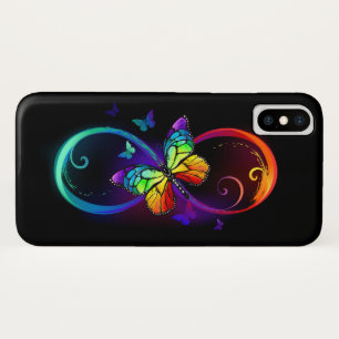 Lebhafte Unendlichkeit mit Regenbogenschmetterling Case-Mate iPhone Hülle