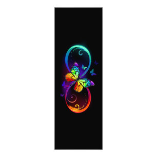 Lebhafte Unendlichkeit mit Regenbogenschmetterling Fotodruck