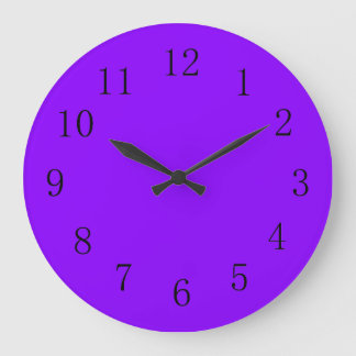 Lebhafte Violettfarbe Große Wanduhr