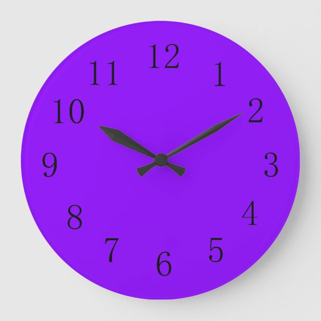 Lebhafte Violettfarbe Große Wanduhr (Vorderseite)