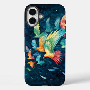 Lebhafte Vögel iPhone 16 Plus Hülle