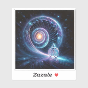 Lebhafte Wasserfarbe eines Pferdes bei Sonnenunter Aufkleber