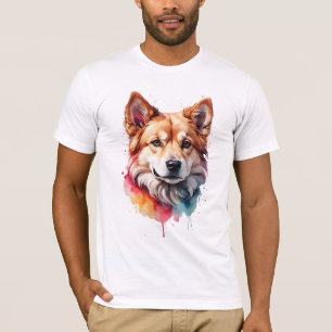 Lebhafte Wasserfarben - Hunde Loyal Art T-Shirt