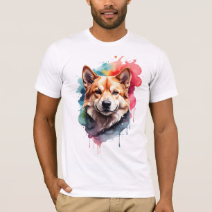 Lebhafte Wasserfarben - Hunde Loyal Art T-Shirt