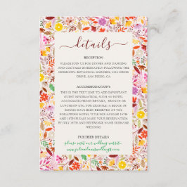 Lebhafte Wasserfarben Sommer-Tulip-Blume Hochzeit Begleitkarte