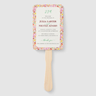 Lebhafte Wasserfarben Sommer-Tulip-Blume Hochzeit Fächer