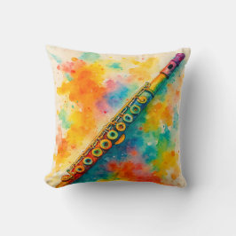 Lebhafte Wasserfarbenflute Kissen