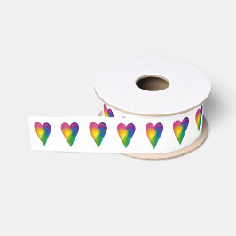 Lebhafte Wasserfarbenherzen Ripsband