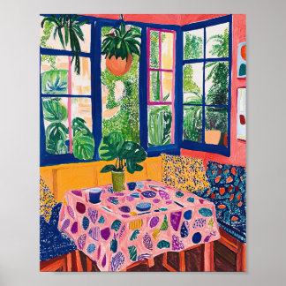 Lebhafte Wildblume-Außenposter-Mauer Poster