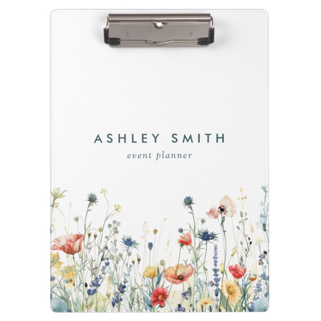Lebhafte Wildblume Klemmbrett (Vorderseite)