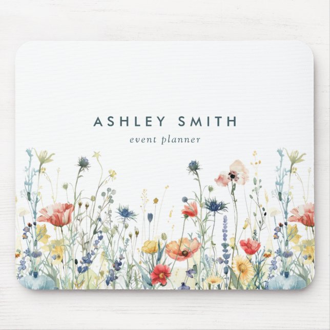 Lebhafte Wildblume Mousepad (Vorne)