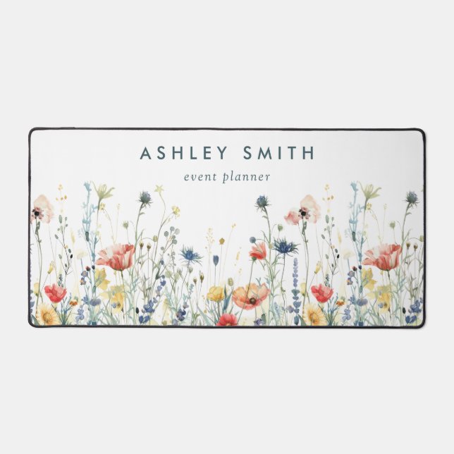 Lebhafte Wildblume Schreibtischunterlage (Vorderseite)