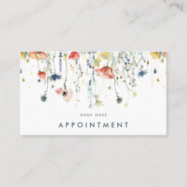 Lebhafte Wildblume Terminkarte