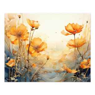 Lebhafte Wildblumen brechen in sonniger Umgebung a Fotodruck