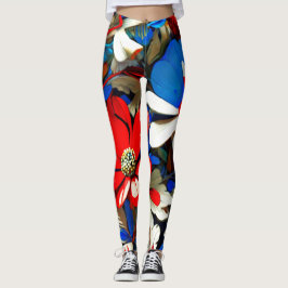 Lebhafte Wildblumen Leggings