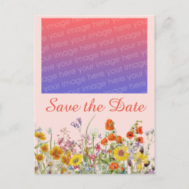 Lebhafte Wildblumen Postkarte