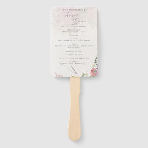 Lebhafte Wildblumen Rosa Violett-Gelb-Programm Fächer