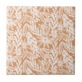 Lebhafte Wildnis der Gartenblüten Fliese