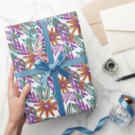 Lebhafte Wildnis der Gartenblüten Geschenkpapier