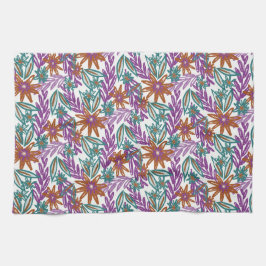 Lebhafte Wildnis der Gartenblüten Geschirrtuch