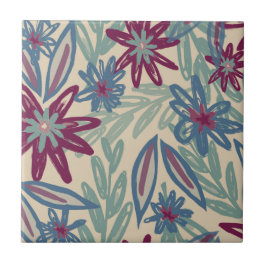 Lebhafte Wildnis der Gartenblüten L 2 farbenfroh Fliese