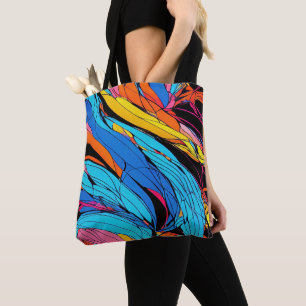 Lebhafte Wirbel - All-over-Print-Abstrakt-Tote-Tas