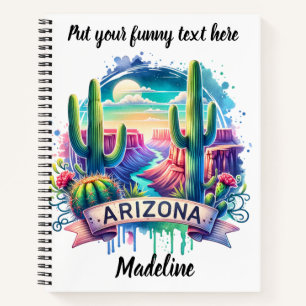 Lebhafte Wüstenlandschaft Arizona Notizbuch