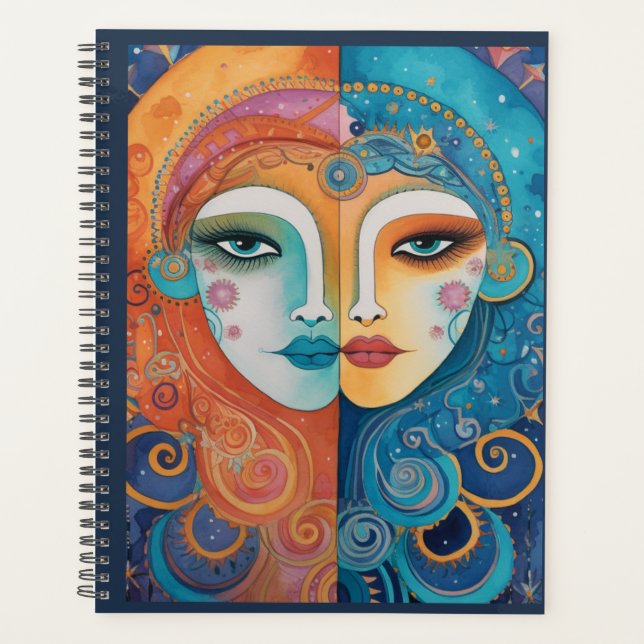 Lebhafter 12-monatiger unmoderierter Planer (Vorderseite)