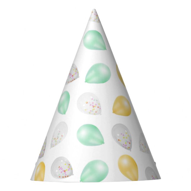 Lebhafter 3D-Balloons-Party Partyhütchen (Vorderseite)