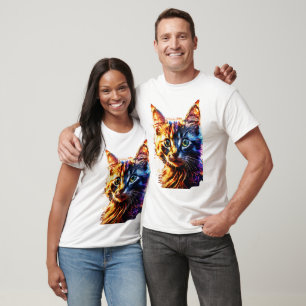 Lebhafter 3D-Cat Graphic T-Shirt Bold & Fun T - Sh