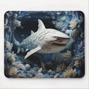 Lebhafter 3D-Hai Mousepad