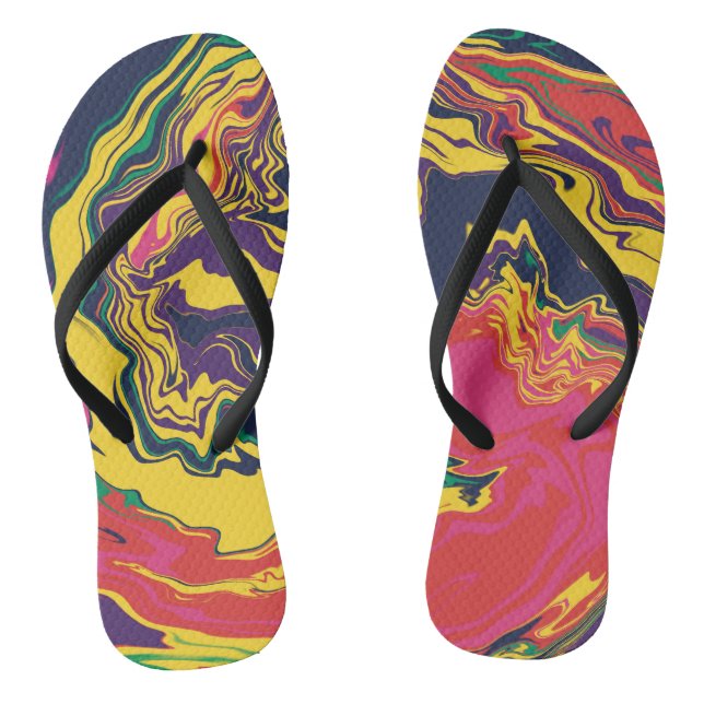 Lebhafter Abstrakter Art Beach Flip Flops (Fußbett)