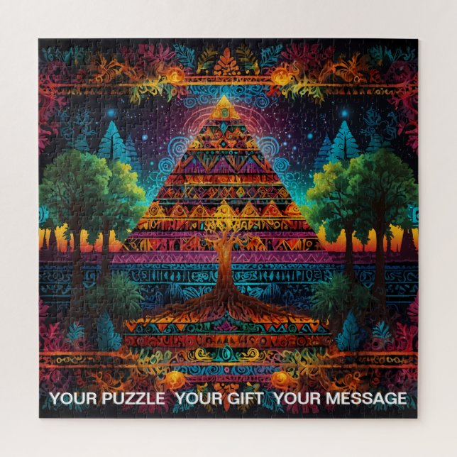 Lebhafter Abstrakter Baum Puzzle (Vertikal)