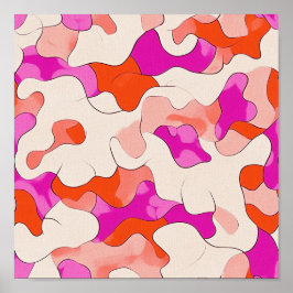 Lebhafter Abstrakter Fluss Poster