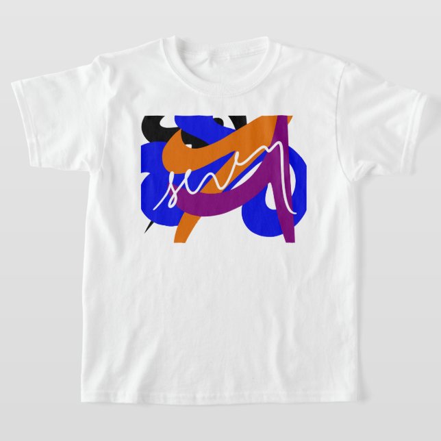 Lebhafter Abstrakter Fluss T-Shirt (Ablage )