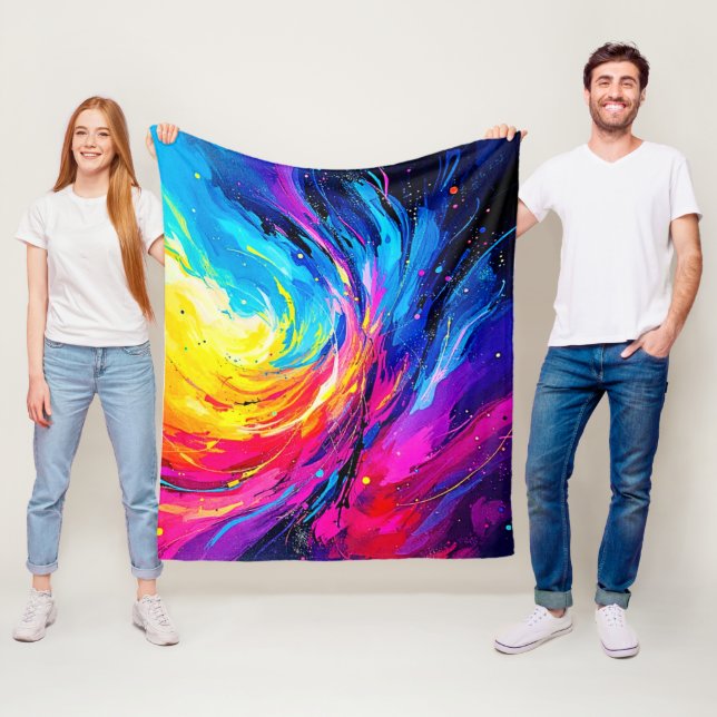 Lebhafter Abstrakter Swirl Fleecedecke (Beispiel)