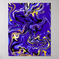 Lebhafter Abstrakter Swirl mit Lila, gelber und sc