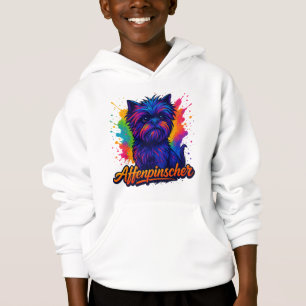 Lebhafter Affenpinscher Pop Kunstmuseum Monte San  Hoodie