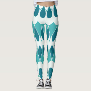 Lebhafter aquamariner Klassiker "Ratti_Creative_Ar Leggings