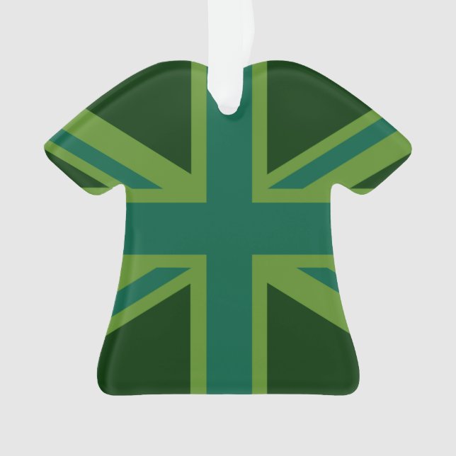 Lebhafter Aquamariner Union Jack Ornament (Vorderseite)