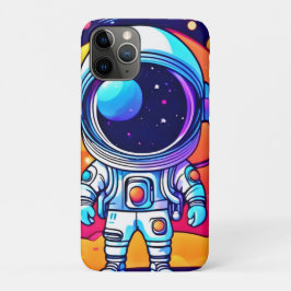 Lebhafter Astronaut in kosmischer Kunst Case-Mate iPhone Hülle