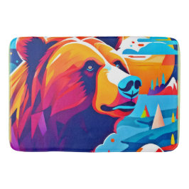 Lebhafter Bär, Moonlit-Szene Badematte