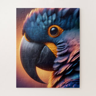 Lebhafter Blick: Makroporträt eines farbenfrohen P Puzzle