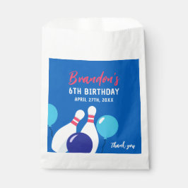 Lebhafter Blue und Red Bowling 6. Geburtstag Geschenktütchen