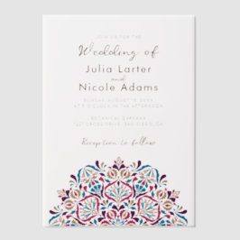 Lebhafter Blumenduft Delight Mandala Wedding