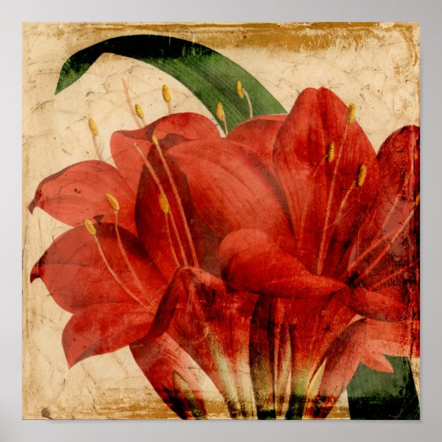 Lebhafter Blumenstrauß VIII Poster (Vorne)