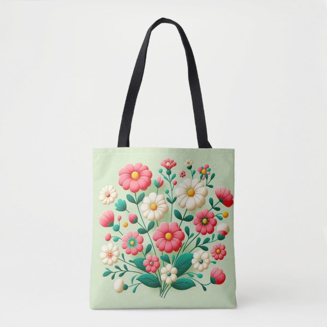 Lebhafter Bouquet mit 3D-Blume (Vorderseite)