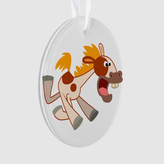 Lebhafter Cartoon Pinto Horse Akrylornament Ornament (Vorderseite)