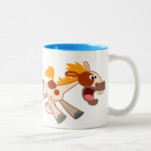 Lebhafter Cartoon Pinto Horse Tasse