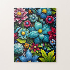 Lebhafter Fantasy Florengarten Puzzle